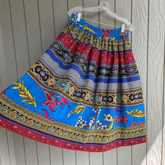 Etro Dresses & Skirts - Etro Designer Ribbon Floral-Print Cotton Midi Skirt - MSRP $988 - SZ 10-12